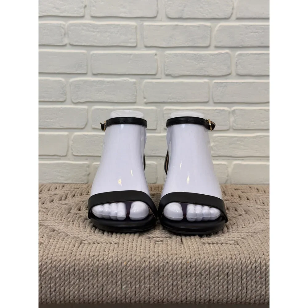 Didifu Ankle Strap Wedge Sandals Black Open Toe Size 5